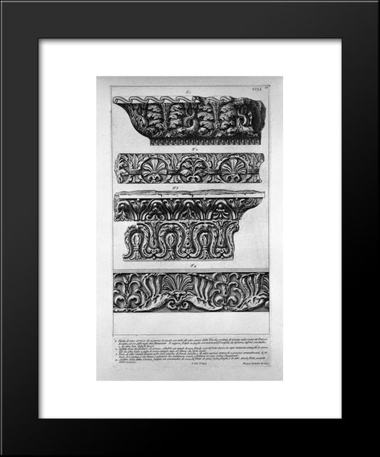 Frames And Gutters 20x24 Black Modern Wood Framed Art Print Poster by Piranesi, Giovanni Battista