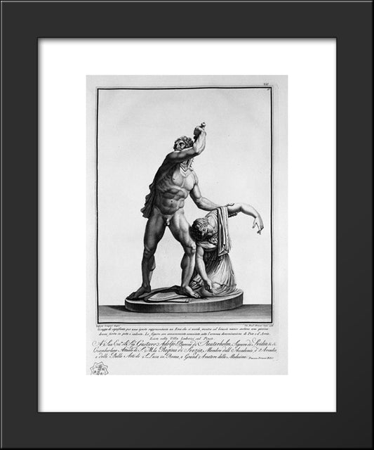Gallo`S Group With His Wife 20x24 Black Modern Wood Framed Art Print Poster by Piranesi, Giovanni Battista