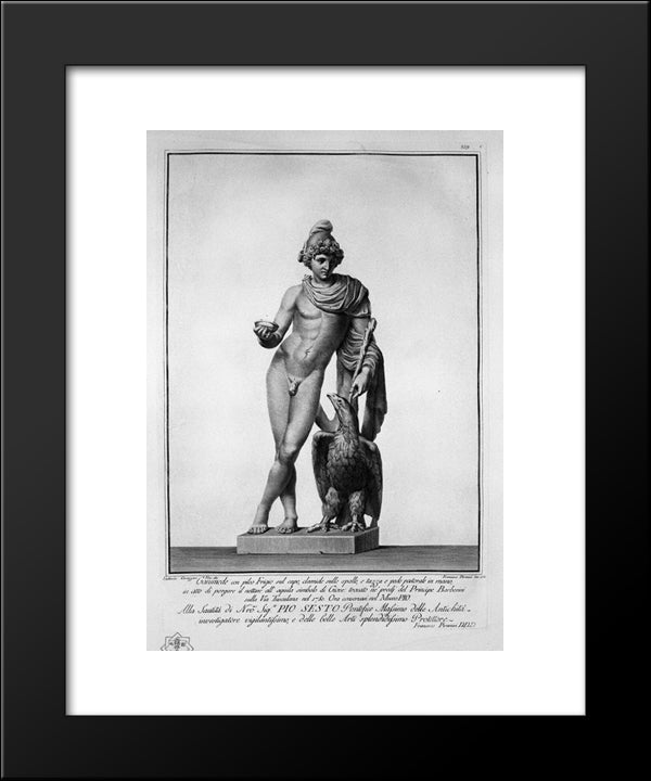 Ganymede 20x24 Black Modern Wood Framed Art Print Poster by Piranesi, Giovanni Battista