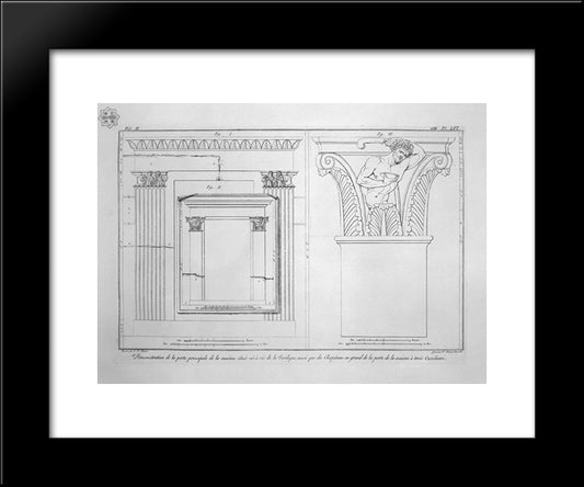 General Sections Of The Three Previous Houses 20x24 Black Modern Wood Framed Art Print Poster by Piranesi, Giovanni Battista