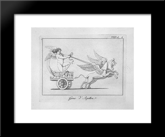 Genius Of Apollo 20x24 Black Modern Wood Framed Art Print Poster by Piranesi, Giovanni Battista