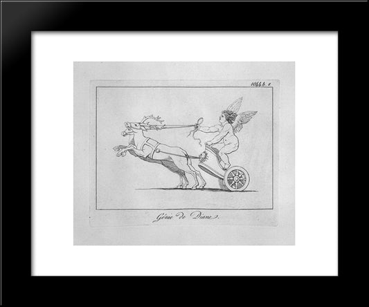 Genius Of Diana 20x24 Black Modern Wood Framed Art Print Poster by Piranesi, Giovanni Battista