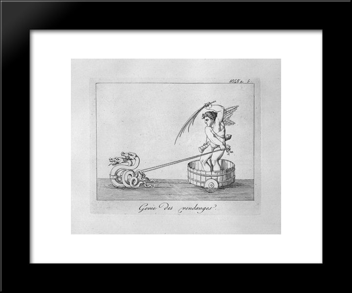 Genius Of Harvest 20x24 Black Modern Wood Framed Art Print Poster by Piranesi, Giovanni Battista