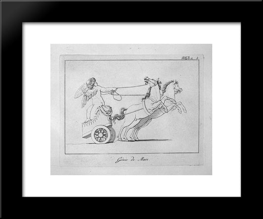 Genius Of Mars 20x24 Black Modern Wood Framed Art Print Poster by Piranesi, Giovanni Battista