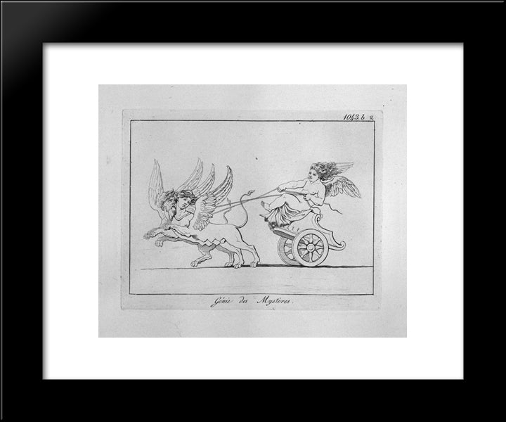 Genius Of Mysteries 20x24 Black Modern Wood Framed Art Print Poster by Piranesi, Giovanni Battista