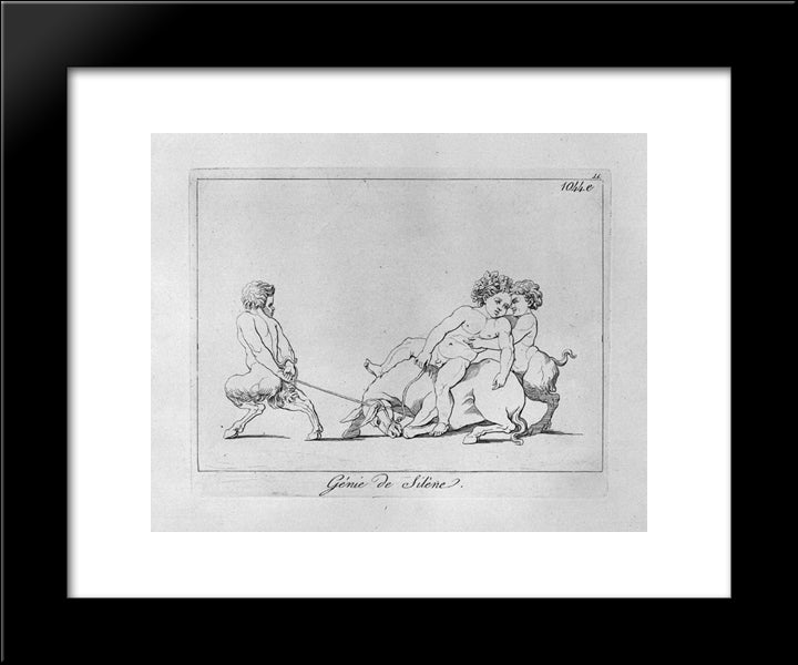 Genius Of Silene 20x24 Black Modern Wood Framed Art Print Poster by Piranesi, Giovanni Battista