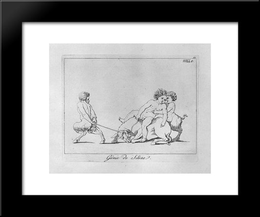 Genius Of Silene 20x24 Black Modern Wood Framed Art Print Poster by Piranesi, Giovanni Battista