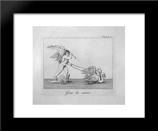 Genius Of The Races 20x24 Black Modern Wood Framed Art Print Poster by Piranesi, Giovanni Battista