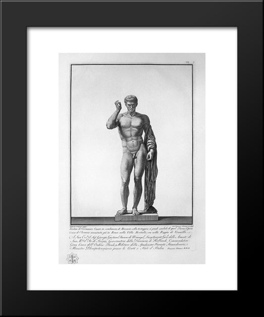 Germanicus In The Guise Of Mercury 20x24 Black Modern Wood Framed Art Print Poster by Piranesi, Giovanni Battista