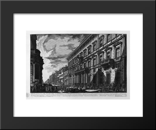 Great View Of The Curia Innocenziana 20x24 Black Modern Wood Framed Art Print Poster by Piranesi, Giovanni Battista