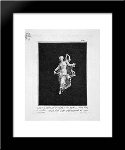 Half-Naked Dancer, Taken From A Painting Of Ancient Pompeii 20x24 Black Modern Wood Framed Art Print Poster by Piranesi, Giovanni Battista