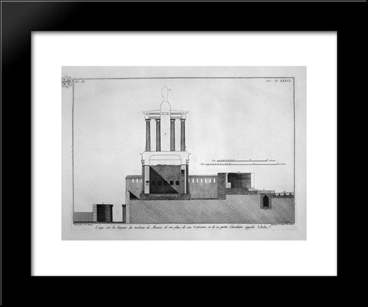 Index Of The Second Volume 20x24 Black Modern Wood Framed Art Print Poster by Piranesi, Giovanni Battista