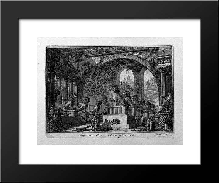 Input Of An Old High School 20x24 Black Modern Wood Framed Art Print Poster by Piranesi, Giovanni Battista