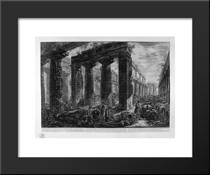 Inside The Same Temple 20x24 Black Modern Wood Framed Art Print Poster by Piranesi, Giovanni Battista