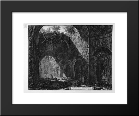 Inside The Temple Previous 20x24 Black Modern Wood Framed Art Print Poster by Piranesi, Giovanni Battista