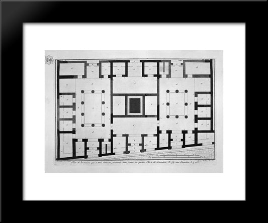 Interior Of A Shop To The Right On Entering The House Aforesaid 20x24 Black Modern Wood Framed Art Print Poster by Piranesi, Giovanni Battista