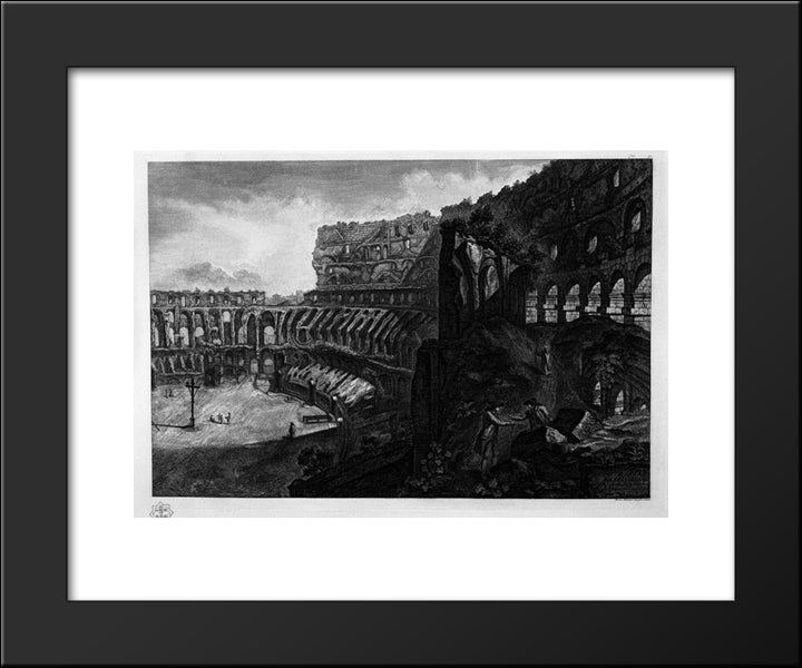 Interior View Of The Colosseum 20x24 Black Modern Wood Framed Art Print Poster by Piranesi, Giovanni Battista