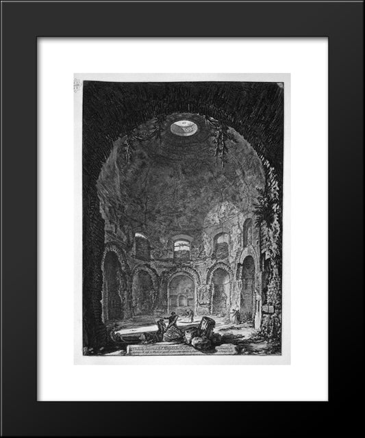 Interior View Of The Temple Of The Cough 20x24 Black Modern Wood Framed Art Print Poster by Piranesi, Giovanni Battista