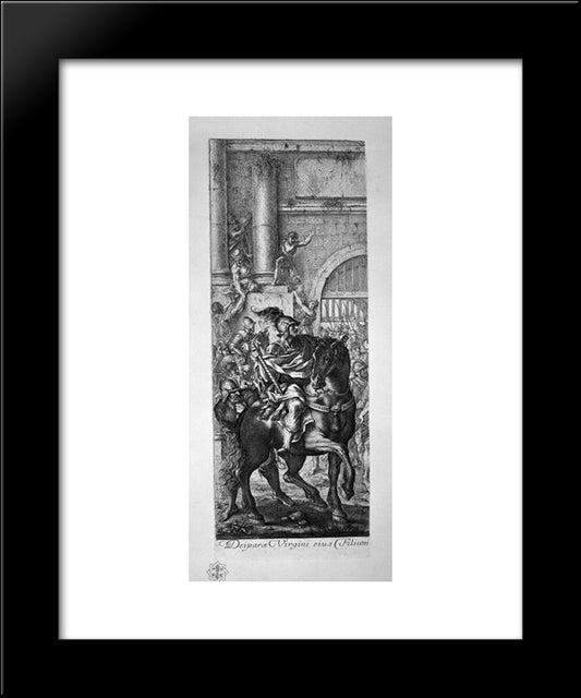 Jesus Carried To Calvary 20x24 Black Modern Wood Framed Art Print Poster by Piranesi, Giovanni Battista