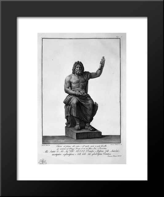 Jupiter 20x24 Black Modern Wood Framed Art Print Poster by Piranesi, Giovanni Battista