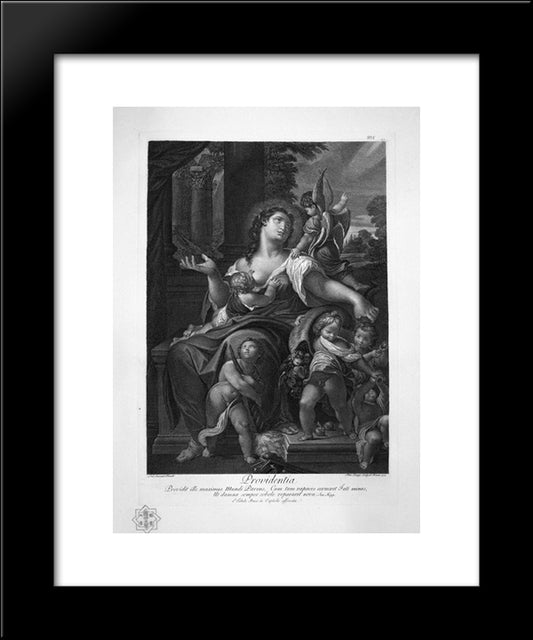 Jupiter And Antiope Palma 20x24 Black Modern Wood Framed Art Print Poster by Piranesi, Giovanni Battista