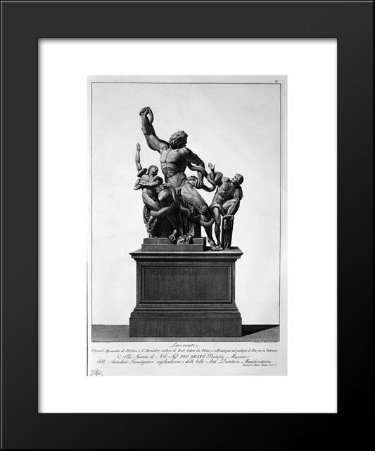 Laocoon 20x24 Black Modern Wood Framed Art Print Poster by Piranesi, Giovanni Battista