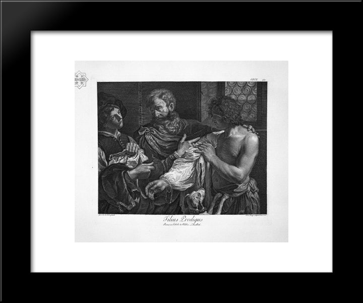 Lot, By Guido Reni 20x24 Black Modern Wood Framed Art Print Poster by Piranesi, Giovanni Battista