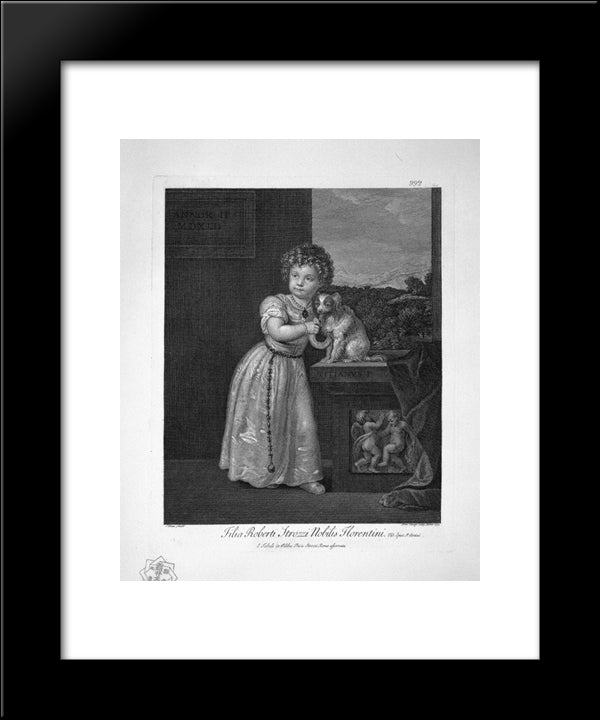 Lovers Bordone 20x24 Black Modern Wood Framed Art Print Poster by Piranesi, Giovanni Battista