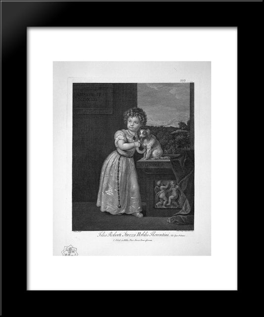 Lovers Bordone 20x24 Black Modern Wood Framed Art Print Poster by Piranesi, Giovanni Battista