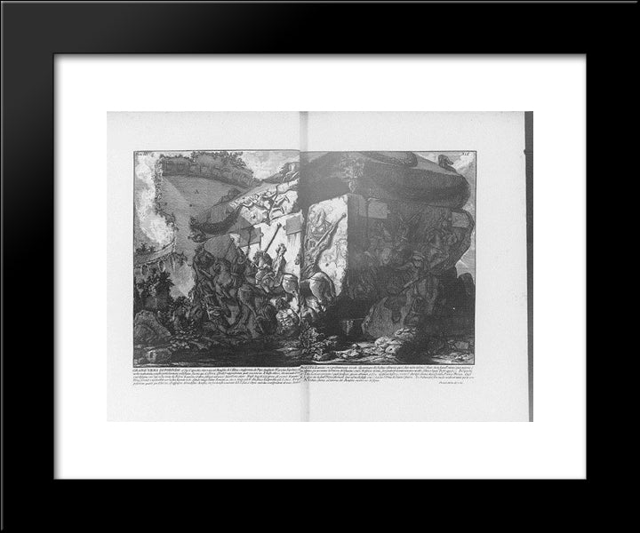 Mausoleum Of Santa Elena 20x24 Black Modern Wood Framed Art Print Poster by Piranesi, Giovanni Battista