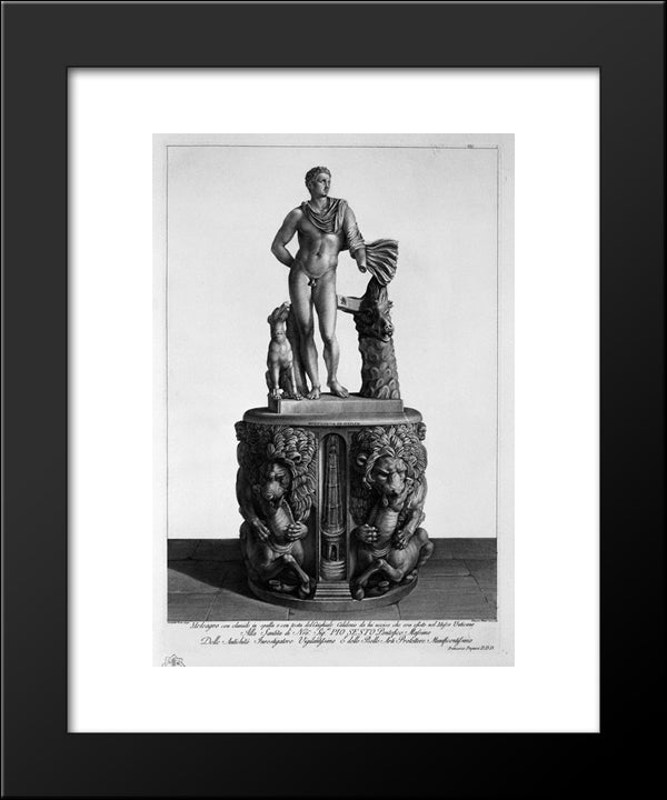 Meleager 20x24 Black Modern Wood Framed Art Print Poster by Piranesi, Giovanni Battista