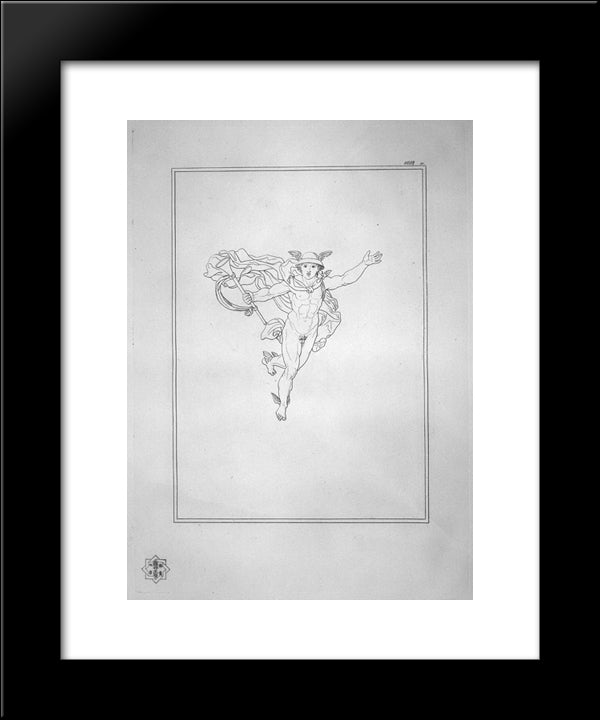 Mercury 20x24 Black Modern Wood Framed Art Print Poster by Piranesi, Giovanni Battista