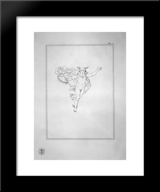 Mercury 20x24 Black Modern Wood Framed Art Print Poster by Piranesi, Giovanni Battista