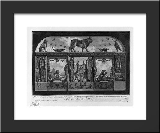 More Insight Into The Workshop In The Following Table 20x24 Black Modern Wood Framed Art Print Poster by Piranesi, Giovanni Battista
