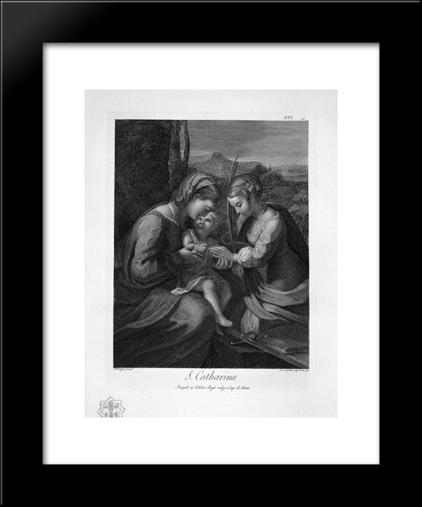Moses, The Tablets Of The Law 20x24 Black Modern Wood Framed Art Print Poster by Piranesi, Giovanni Battista