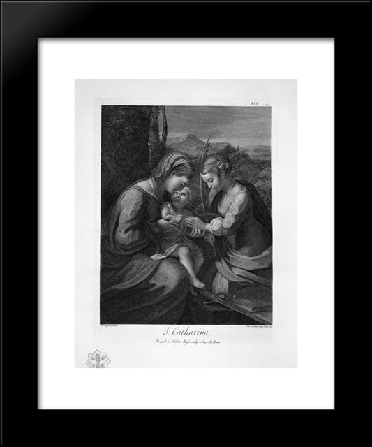 Moses, The Tablets Of The Law 20x24 Black Modern Wood Framed Art Print Poster by Piranesi, Giovanni Battista