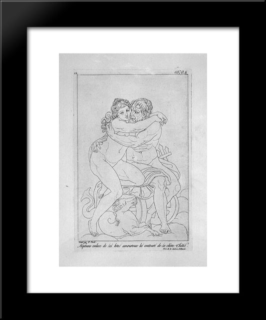 Neptune And Thetis 20x24 Black Modern Wood Framed Art Print Poster by Piranesi, Giovanni Battista
