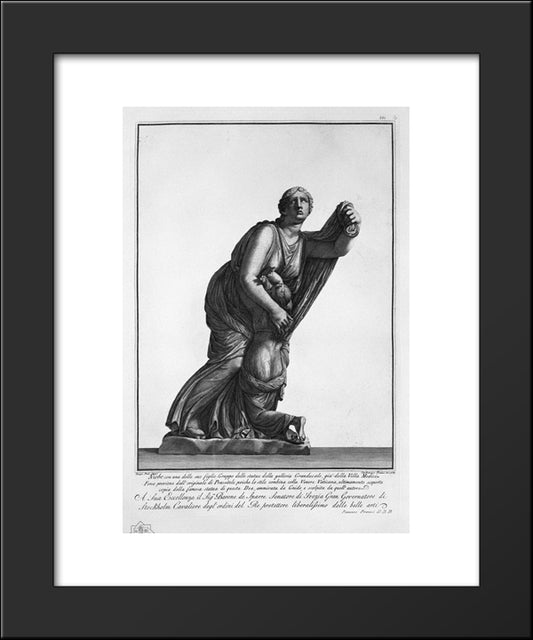 Niobe And Her Daughter 20x24 Black Modern Wood Framed Art Print Poster by Piranesi, Giovanni Battista