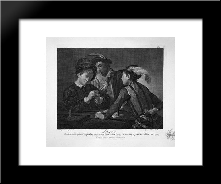 Orc, Lucina And Morandini, By Giovanni Lanfranco 20x24 Black Modern Wood Framed Art Print Poster by Piranesi, Giovanni Battista