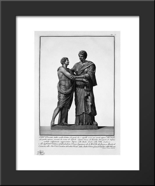 Orestes And Electra 20x24 Black Modern Wood Framed Art Print Poster by Piranesi, Giovanni Battista