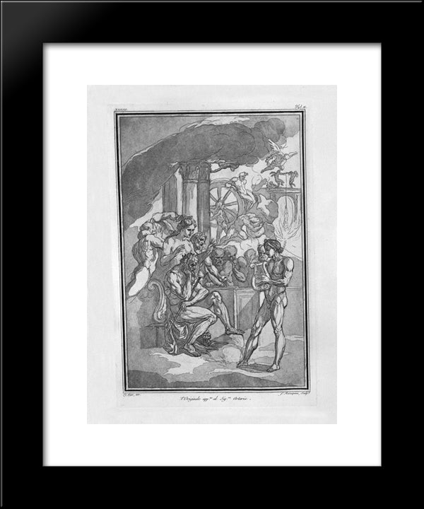 Orpheus 20x24 Black Modern Wood Framed Art Print Poster by Piranesi, Giovanni Battista
