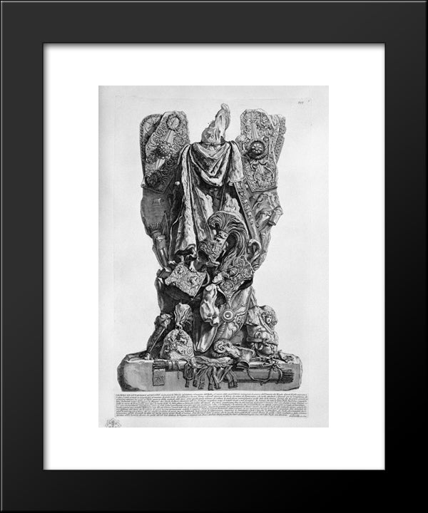 Part Of The Ancient Via Appia Outside The Porta St. Sebastian About Three Miles 20x24 Black Modern Wood Framed Art Print Poster by Piranesi, Giovanni Battista