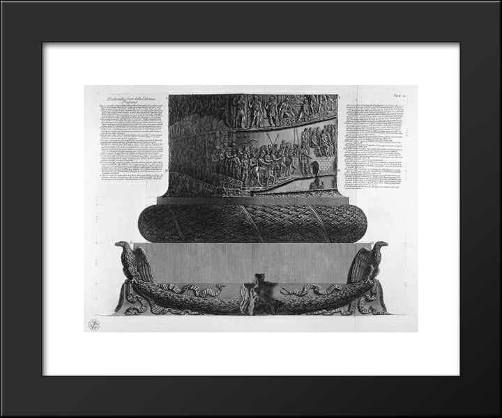 Pedestal And Base Of Trajan`S Column 20x24 Black Modern Wood Framed Art Print Poster by Piranesi, Giovanni Battista