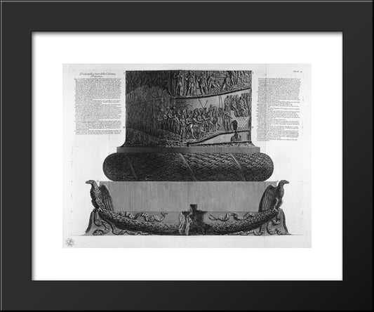Pedestal And Base Of Trajan`S Column 20x24 Black Modern Wood Framed Art Print Poster by Piranesi, Giovanni Battista