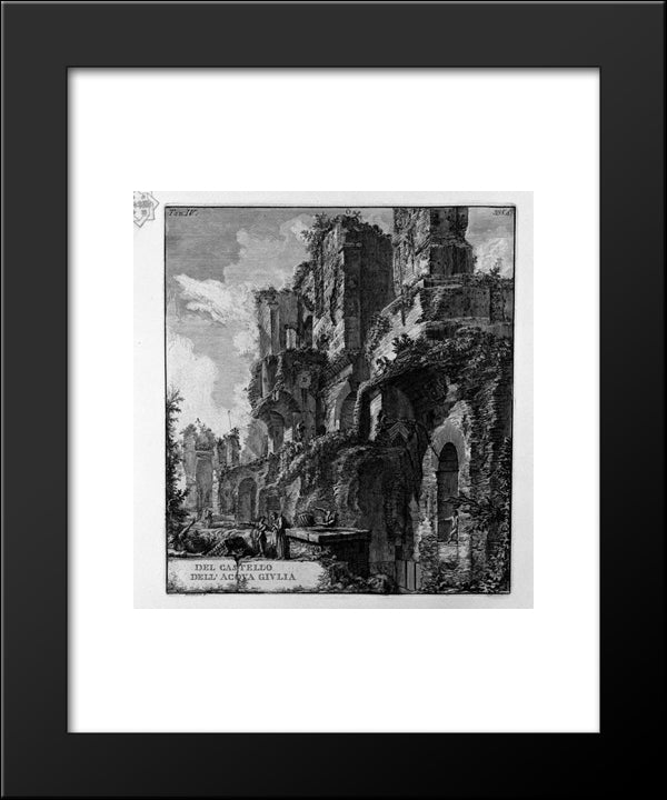 Perspective Of The Rear 20x24 Black Modern Wood Framed Art Print Poster by Piranesi, Giovanni Battista