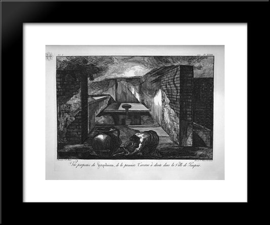 Perspective View 20x24 Black Modern Wood Framed Art Print Poster by Piranesi, Giovanni Battista
