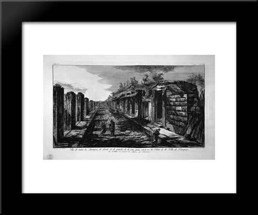 Perspective View Of A Hotel 20x24 Black Modern Wood Framed Art Print Poster by Piranesi, Giovanni Battista