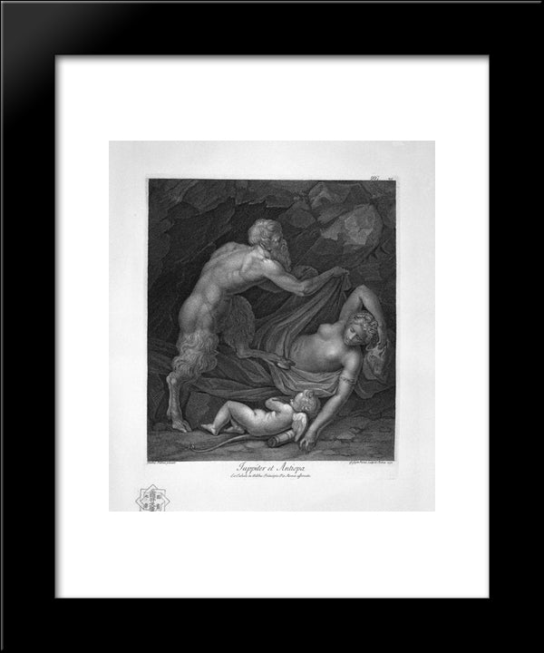 Portrait Of Unknown Bassano 20x24 Black Modern Wood Framed Art Print Poster by Piranesi, Giovanni Battista