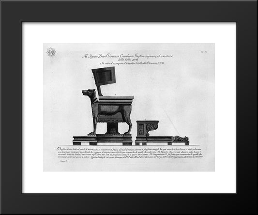 Profile Of Wheelchair 20x24 Black Modern Wood Framed Art Print Poster by Piranesi, Giovanni Battista
