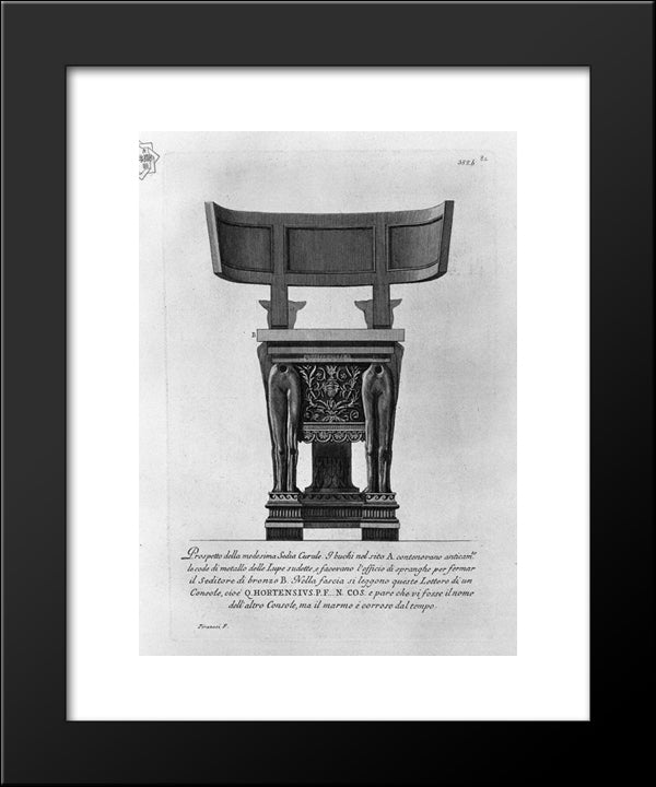 Prospectus Of The Same Chair 20x24 Black Modern Wood Framed Art Print Poster by Piranesi, Giovanni Battista